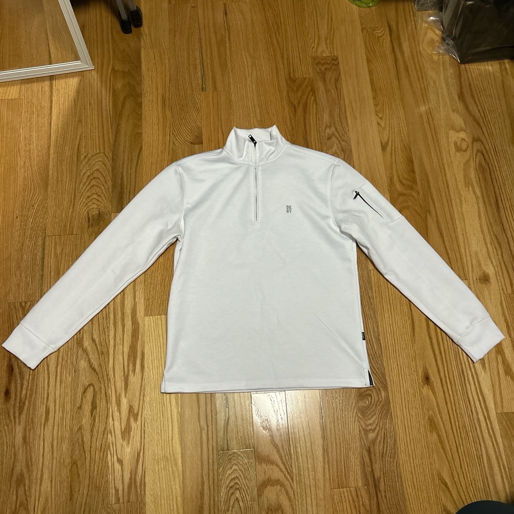 DKNY White Lightweight Shirt Jacket